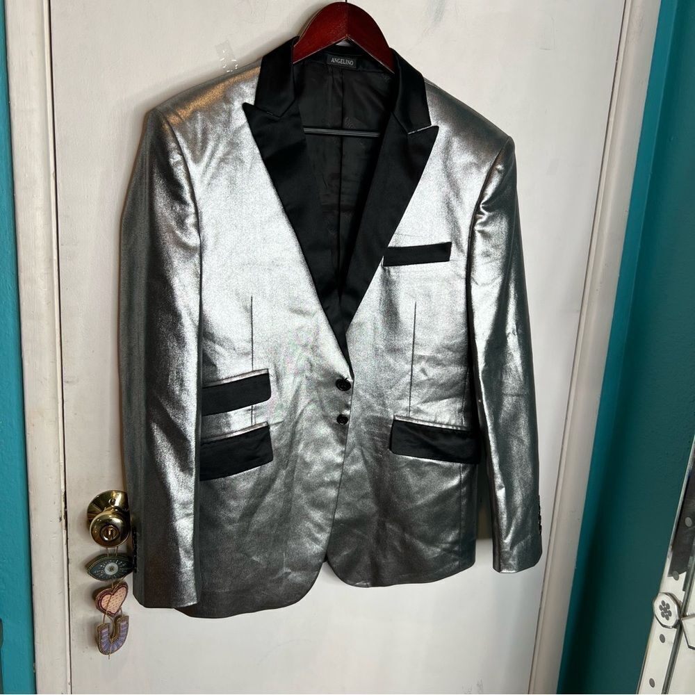 Angelino silver prom blazer 38 size